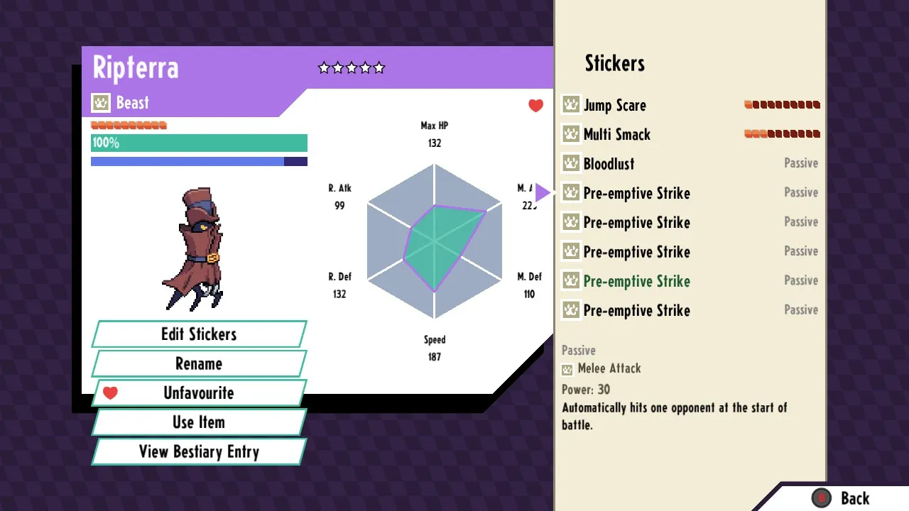 [A Beast with five pre-emptive strike stickers.]