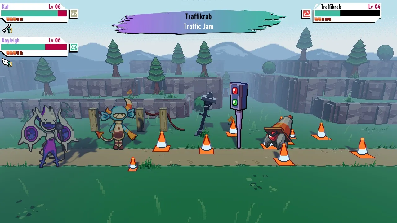 [A battle with Traffikrab]